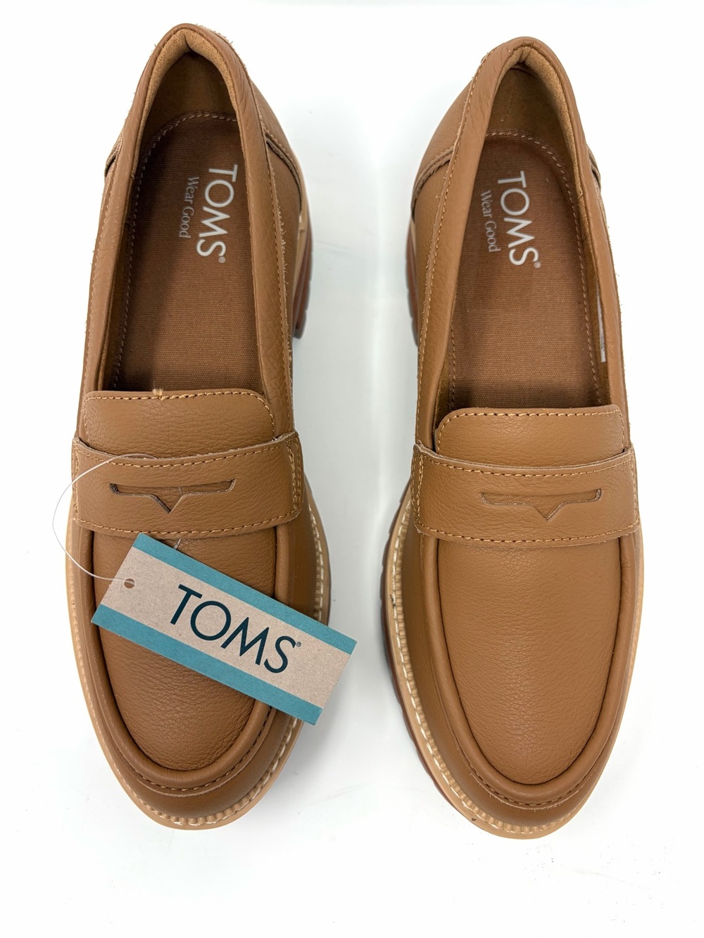 Toms Shoes Women’s Cara Tan Leather Loafer 8